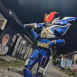 Kamen Rider New Den-O Kamen Rider Den-O Wearable Tokusatsu Cosplay Costume Suit Commision Order