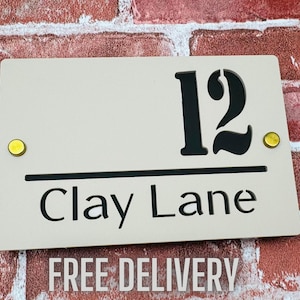 Custom Engraved house numbers Sign, House Address Sign, Front door Plaque, First Home plate, Modern, Acrylic, New house plaques
