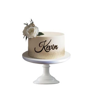 Personalised Cake Topper – Multicoloured Acrylic Name Plate for Birthday, Wedding, Anniversary – Custom Letters Cake Decoration & Charms