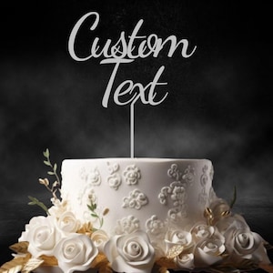 cake topper personalised name age charm happy birthday 8 inch cake charms name & age