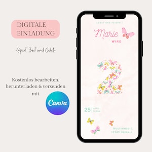 Convite digital para aniversário infantil, convite eletrônico customizável para WhatsApp, convite de aniversário para celular, modelo Canva