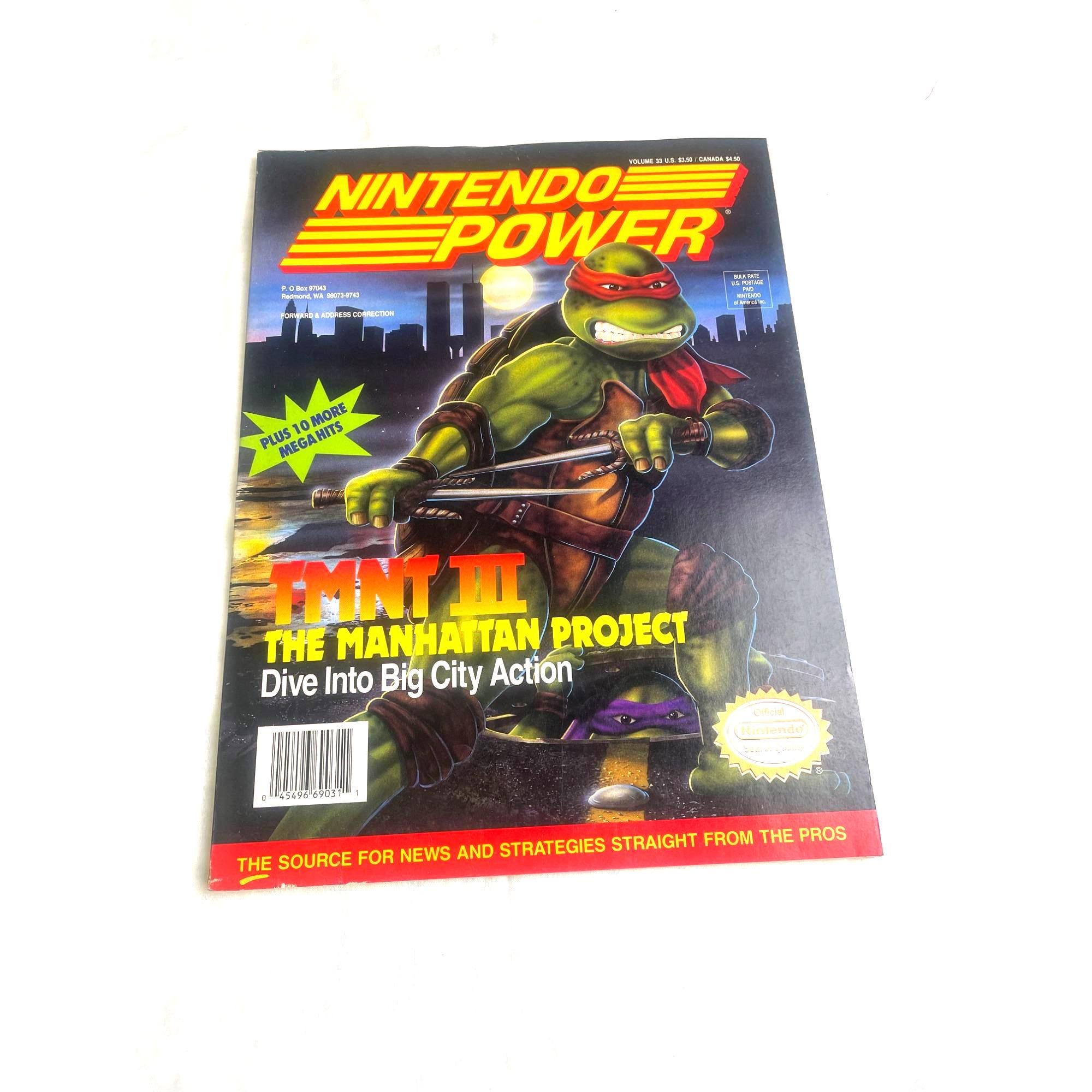 Nintendo Power Magazine Vol#33 TMNT II the Manhattan Proj