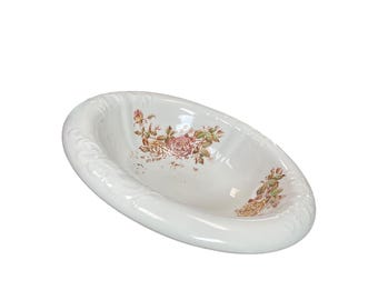 Empire Vtg June Rose patterm American Trento pottery XL Bowl SKU 9753