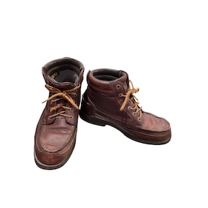 Cabelas Waterproof Chukka Ankle Boots Outdoor Leather Brown Mens 11 EE Wide World Wide Sportsman Blue Water Waterproof Chukka Boots  main image 2