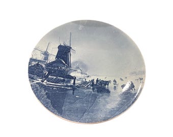 Delft blau weiß Porzellan Porzellan Handgemacht Ozean Wand Teller SKU 10-258