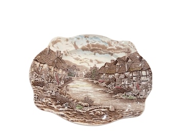 Johnson Bros English Countryside handmade brown serving platter SKU 10-239