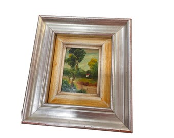 Antyczna włoska, ręcznie malowana dekoracja ścienna z olejem ziemistym, SKU 10-114