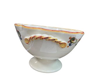 Sur La Table VTG multicolor handcrafted In Italy ceramic pedestal bowl SKU 9739
