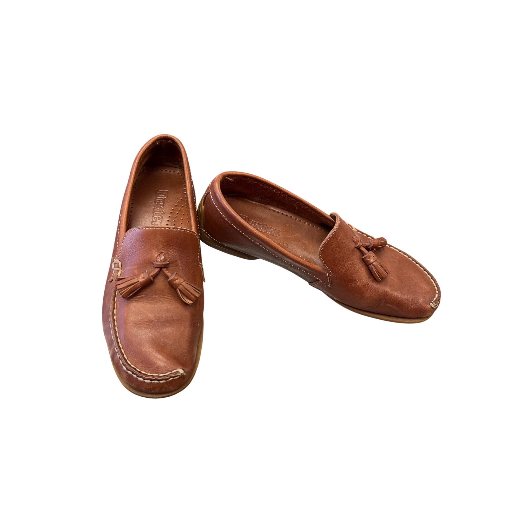 Men WalkOver by Dexter Handsewn Tassel Loafers 12M Brown Leather Slip On Shoes Z993 Calzoleria Toscana David Tassel Slip-On - Toscana USA main image 3