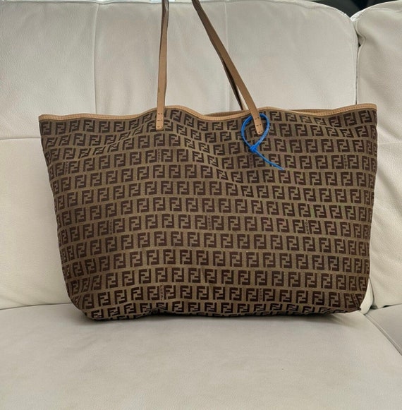 Authentic Fendi Zucchino Canvas tote bag