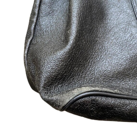 Fendi vintage black leather handbag - image 3
