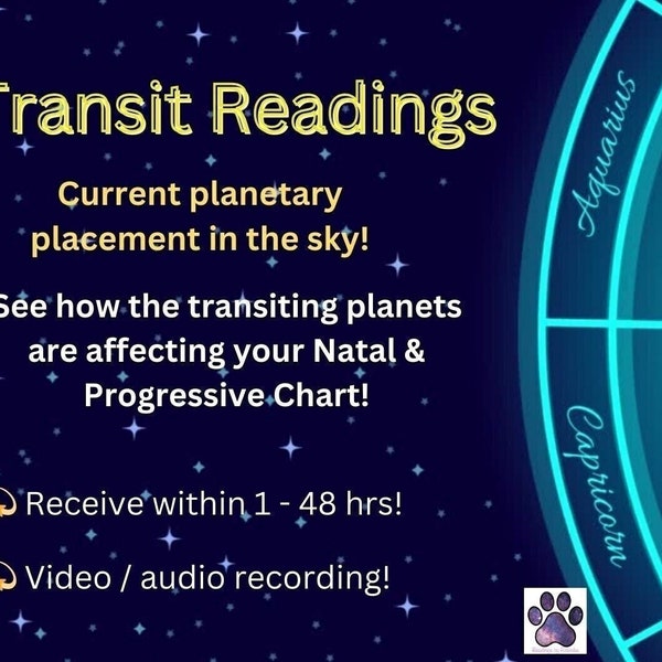 Astrology Transit Readings, Birth Chart Report, Spiritual Reading, Gifts For Spiritual Friends, Horoscope, same day to 48 hours video copy,