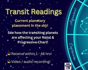 Astrologie Transit-lezingen, geboortehoroscooprapport, spirituele lezing, geschenken voor spirituele vrienden, horoscoop, videokopie van dezelfde dag tot 48 uur,