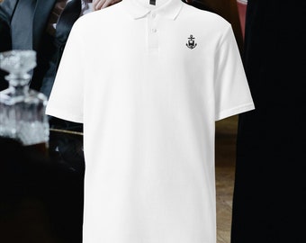 Edles Whiskyglas & Anker Stickerei-Poloshirt für Männer - Stilvolle Eleganz mit maritimem Touch
