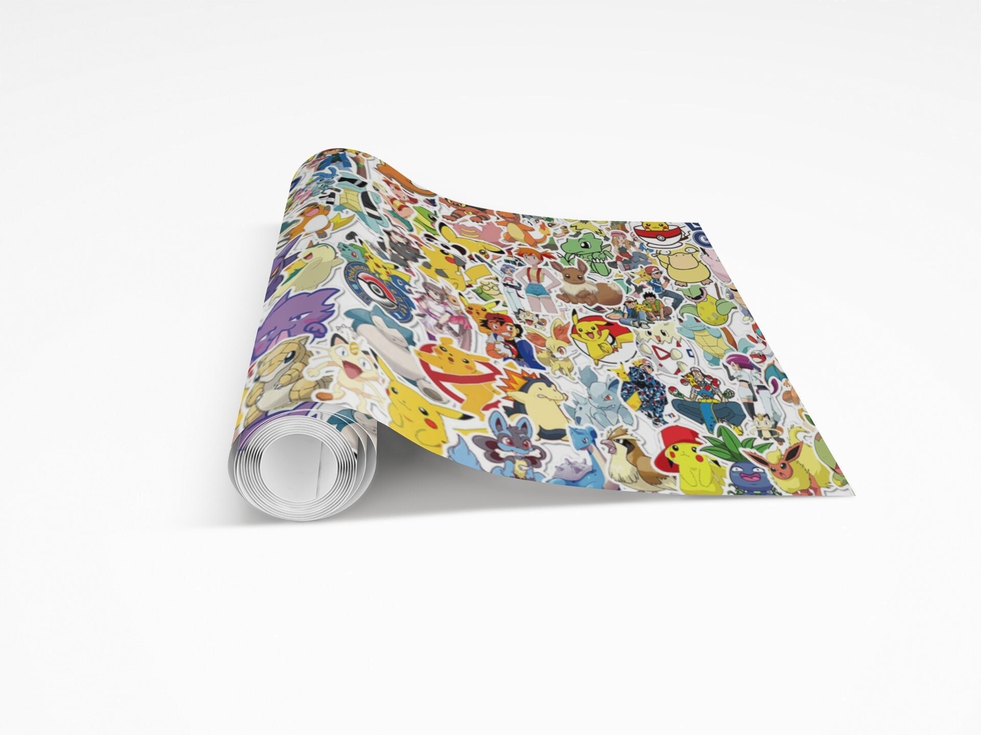 Pokemon Wrapping Paper Custom Wrapping Paper Pokemon Gift Wrap Etsy