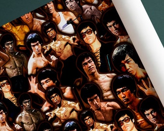 Bruce Lee Geschenkpapier – individuelles Geschenkpapier – Bruce Lee Geschenkpapier