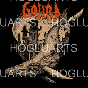Gojira Music Band PNG l Gojira Retro PNG l Gogira l Gojira Arts l Gojira Prints l Gojira Art