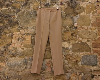 Vintage 90s SLIM PANTS by United Colors of Benetton, central pleat, high waist - office siren, basics pants