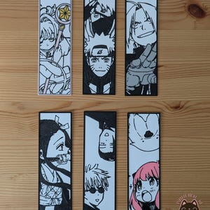 Marque-pages anime pour amateurs de livres et de mangas, conception 3D, impression 3D, marque-page mignon, accessoires de livre, accessoires de lecture, livre cadeau