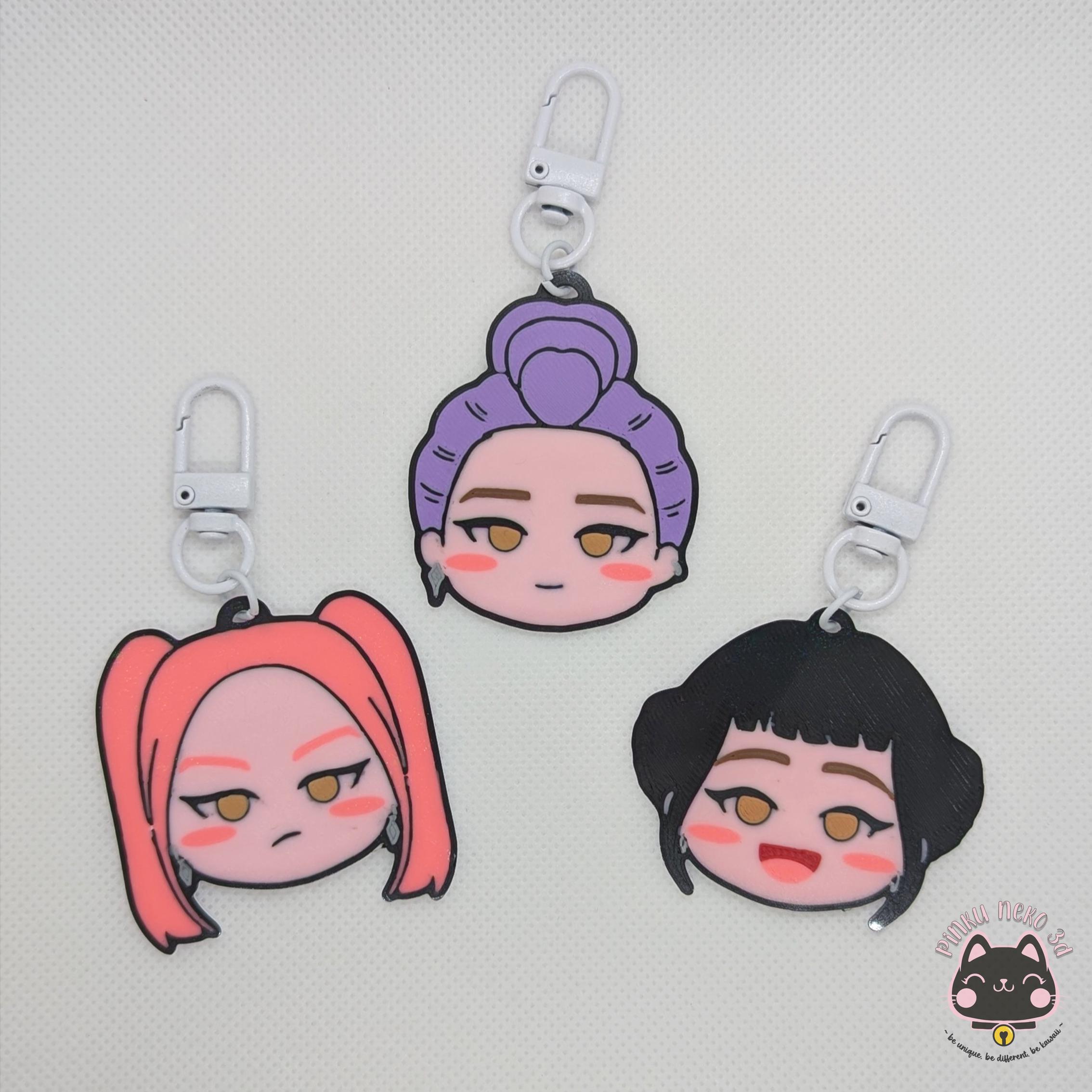 Kpop Demon Hunters Chibi Keychain | Rumi, Zoey, Mira | Kawaii | K
