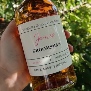 Groomsman Whiskey Label - Groomsman Proposal Label - Groomsman Gift - Best Man Gift - Best Man Proposal - Custom Personalized Wedding Gifts