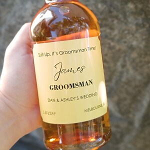 Groomsman Whiskey Label - Groomsman Proposal Label - Groomsman Gift - Best Man Gift - Best Man Proposal - Custom Personalized Wedding Gifts
