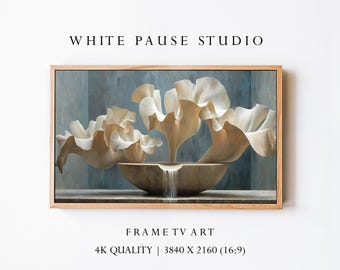 Abstract Sculpture Art 4K, Samsung Frame TV Decor, Modern Neutral Luxury Design