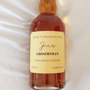 Groomsman Whiskey Label - Groomsman Proposal Label - Groomsman Gift - Best Man Gift - Best Man Proposal - Custom Personalized Wedding Gifts