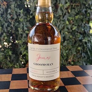 Groomsman Whiskey Label - Groomsman Proposal Label - Groomsman Gift - Best Man Gift - Best Man Proposal - Custom Personalized Wedding Gifts