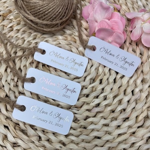 Custom Wedding Favor Tags | Personalized Thank You Tags | Gift Tags for Wedding, Bridal Shower, Birthday Party Favors