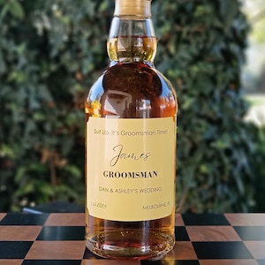 Groomsman Whiskey Label - Groomsman Proposal Label - Groomsman Gift - Best Man Gift - Best Man Proposal - Custom Personalized Wedding Gifts