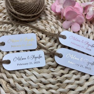 Custom Wedding Favor Tags | Personalized Thank You Tags | Gift Tags for Wedding, Bridal Shower, Birthday Party Favors