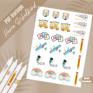 3+1 Gratis - Tatuaggio/adesivo candela &quot;Scolaro&quot; – Modello fai da te per scivolo d&#39;acqua e pellicola adesiva per autostampa