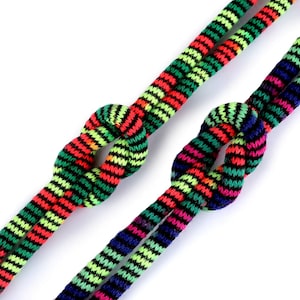 Braided round cord 8 mm – decorative cord by the meter with ethnic/boho pattern | for DIY, sewing & macrame