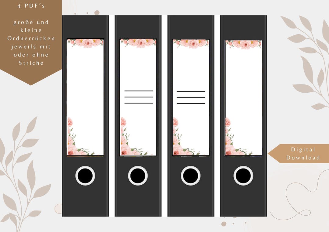 Folder Paper.pdf Folder Spine Labels - Labels for Inserting Wide + Narrow Folders With ...