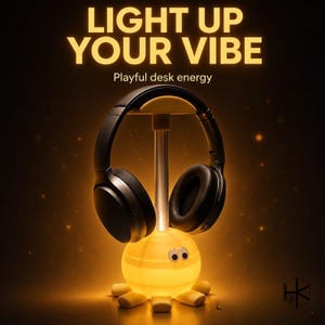 LED Eenhoorn Octopus Hoofdtelefoonhouder | Headsethouder met Verlichting | Gaming Bureau Decoratie | 3D Geprint Cadeau voor Gamers en Streamers