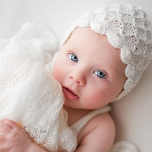 Newborn knit girl photo shoot outfit Newborn knitted rompers set Newborn photo prop Newborn romper girl Baby shooting costumes