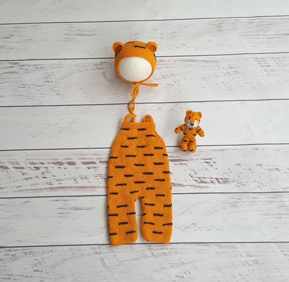 Buy Newborn Knit Tiger Outfit Many Sizes Tiger Romper Set and Toy