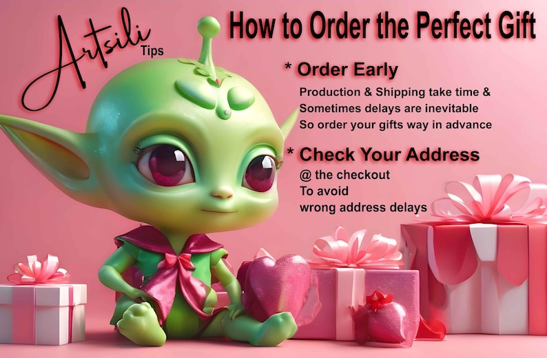 Artsili gift shop -  ordering tips