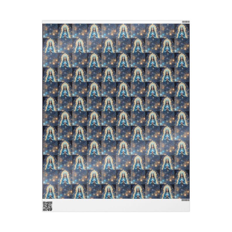 Virgin Mary Gift Wrapping Paper - Praying Mary - Religious Gift Wrap Paper - Special Occasion Gift Wrap - 3 Sizes - Glossy or Matte - 30x36 size glossy