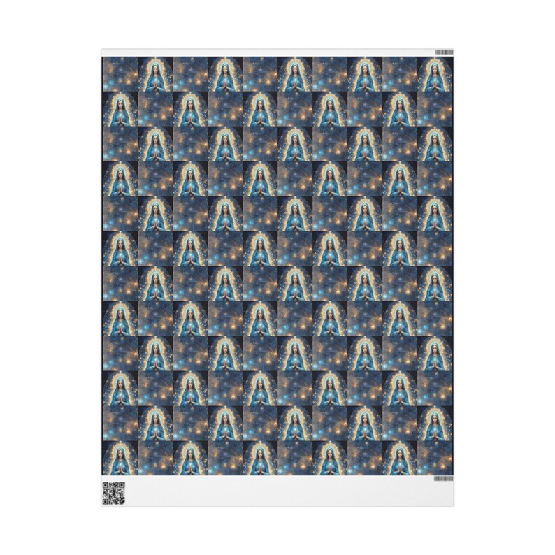Virgin Mary Gift Wrapping Paper - Praying Mary - Religious Gift Wrap Paper - Special Occasion Gift Wrap - 3 Sizes - Glossy or Matte - 30x36 size matte