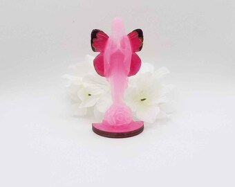Small Virgin Mary Figure - Butterfly Mary - Butterfly Fairy - Mother Nature - Pink Virgin Mary - Handmade - Spiritual Gift for Her