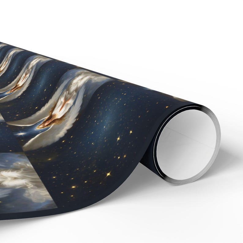 Celestial Praying Angel Gift Wrapping Paper - Spiritual, Religious Gift Wrap Paper - Special Occasion Gift Wrap - 3 Sizes - Glossy or Matte - rolled