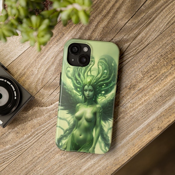 Alien Goddess Angel iPhone Tough Phone Case - Alien Phone Case - Sci-Fi Phone Case - Girl Cell Phone Cover, Case - Gift for Her