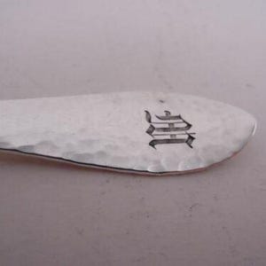 Shreve Sterling Silver Antique Hammered Arts and Crafts Sardine Fork