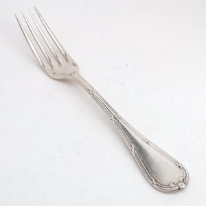 Rubans (1926) van Christofle verzilverd 7 3/8" lunchvork zonder monogram