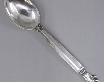 ACANTHUS by GEORG JENSEN 4.5&quot; Demitasse Coffee Spoon(s) Denmark Sterling No Mono