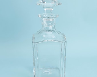 Perfection by Baccarat Crystal 9 1/2" Square Bourbon Decanter & Stopper Harcourt