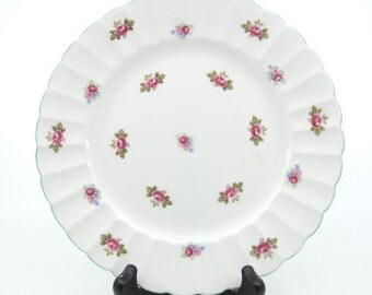 ROSEBUD (Fluted) by SHELLEY Bone China 8" Salad Plate(s) 13426 Rare Ludlow Shape