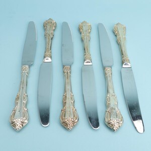 Rey Arturo - 1986 por Towle (Supreme Cutlery) Juego de 6 cuchillos plateados de 9 3/8"